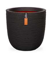 Planter Ball Rib Black