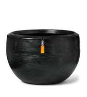 Vase Ball Arc Granite Black