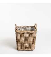 Rattan Logbasket Square Single