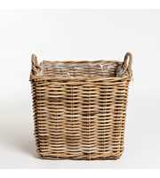 Rattan Logbasket Square Single