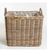 Rattan Logbasket Square Single