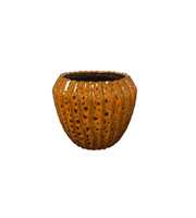 Cone Pot Amber Ceramic