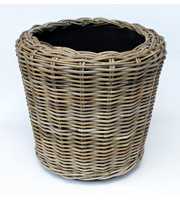 Drypot High Round Rattan m dræn Ø45