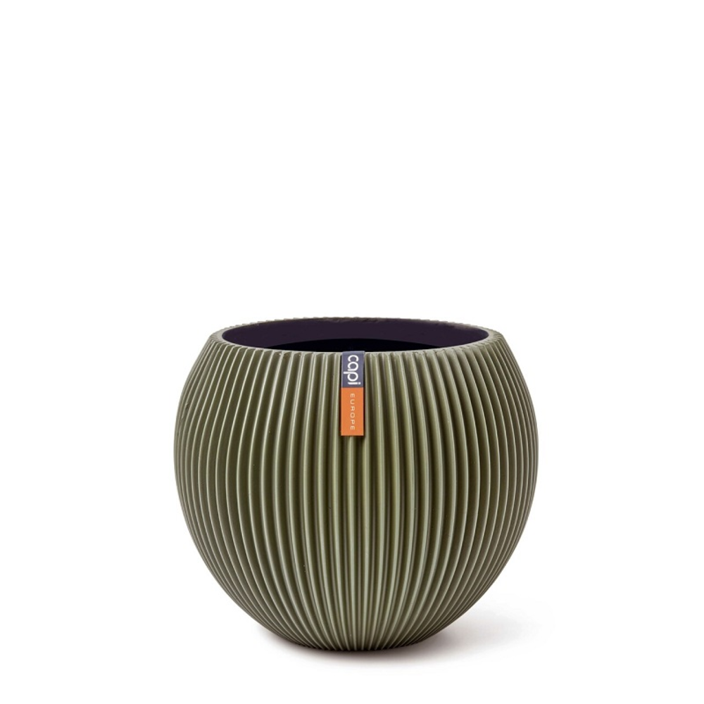 Vase Ball Groove Green.