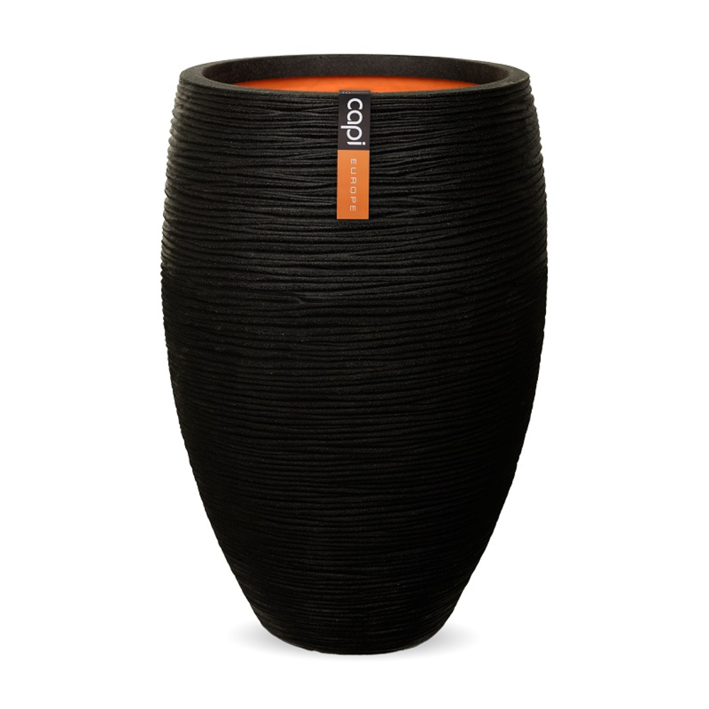 Vase Elegant Deluxe Rib Black.