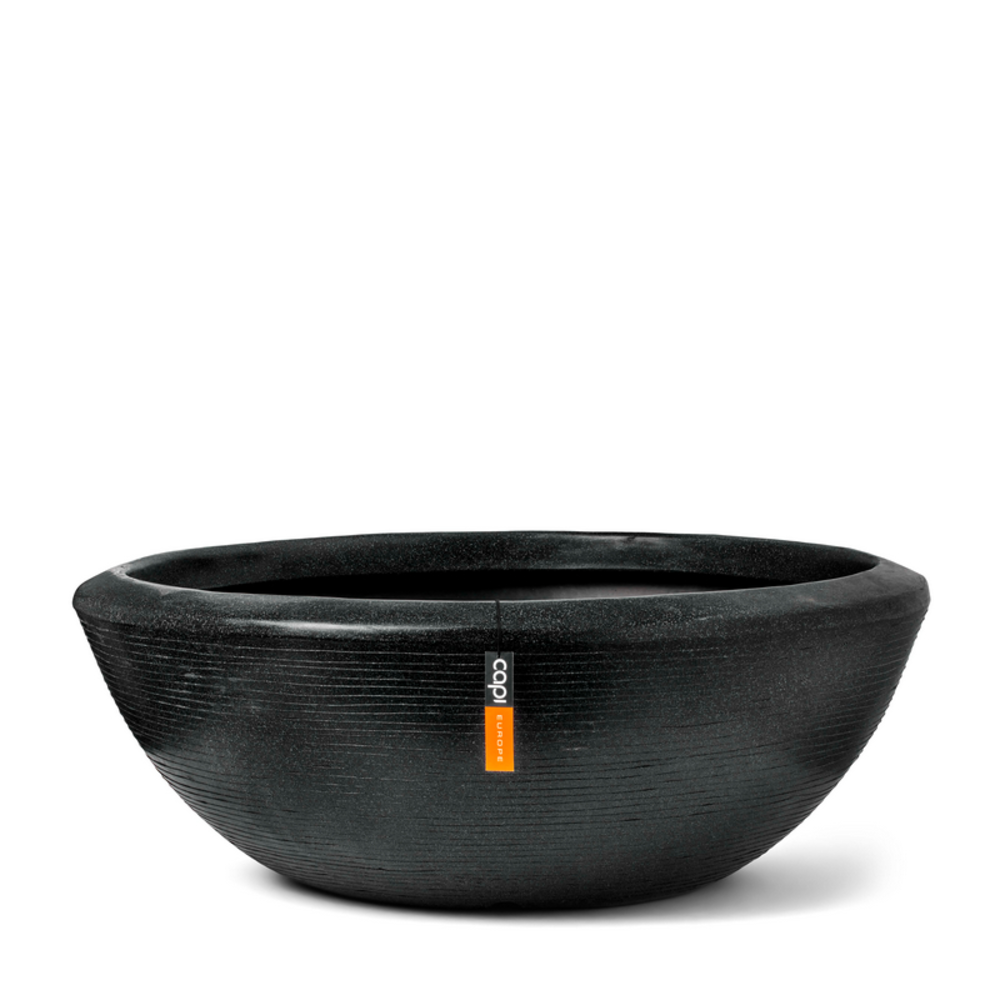 Bowl Low Arc Granite Black.