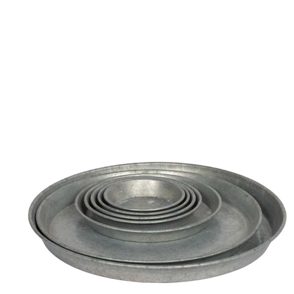 Zink underfad / Saucer Ø30 cm.