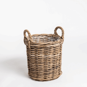 Logbasket Round Rattan Single.