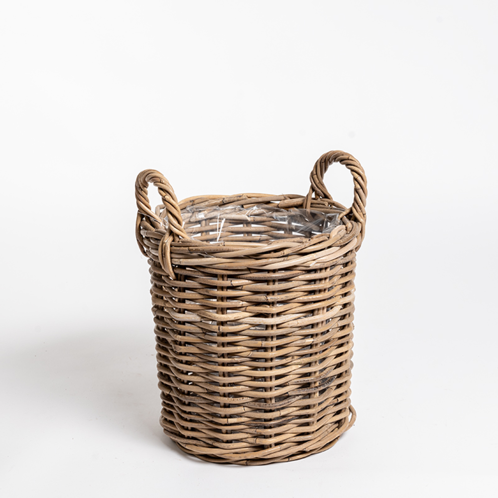 Logbasket Round Rattan Single.