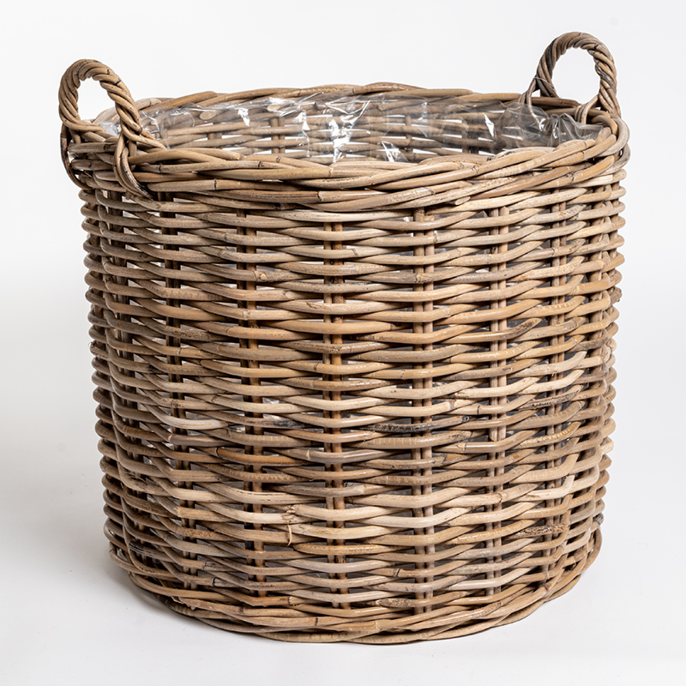 Logbasket Round Rattan Single.