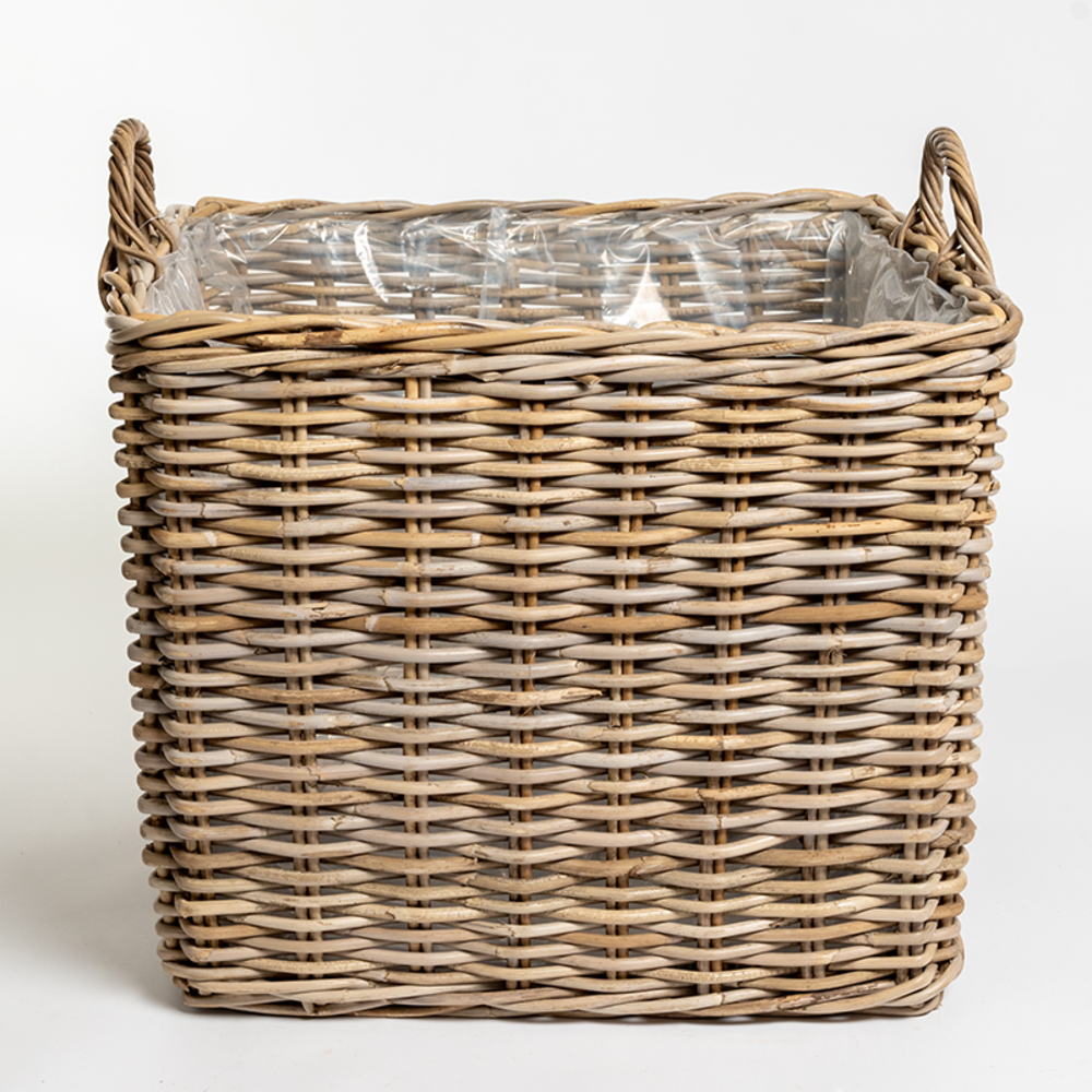 Logbasket Square Rattan Single.