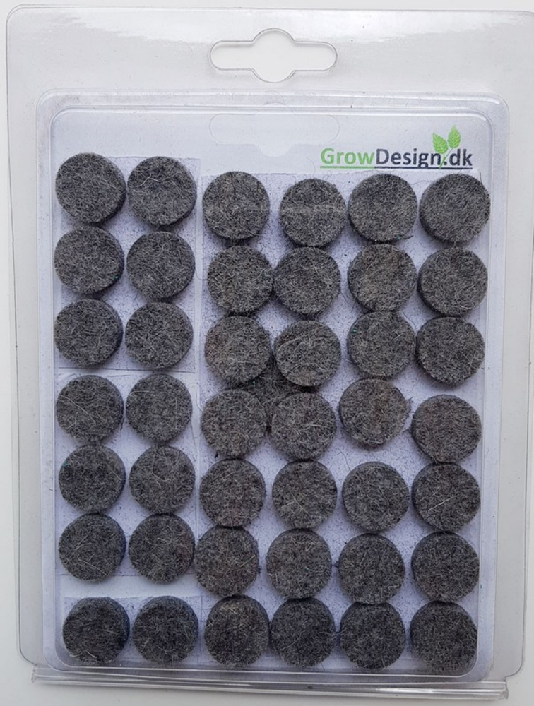 Filtdupper/Felt Ø15H7mm (42 Stk. Blisterpk.).