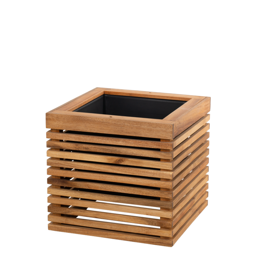 Acacia Wood Low Incl. Plastic Insert.