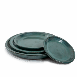Saucer / Underfad Shiny Green Set 4