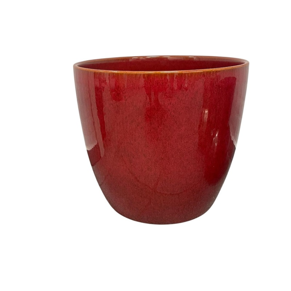 Egg Pot oxblood ceramic.
