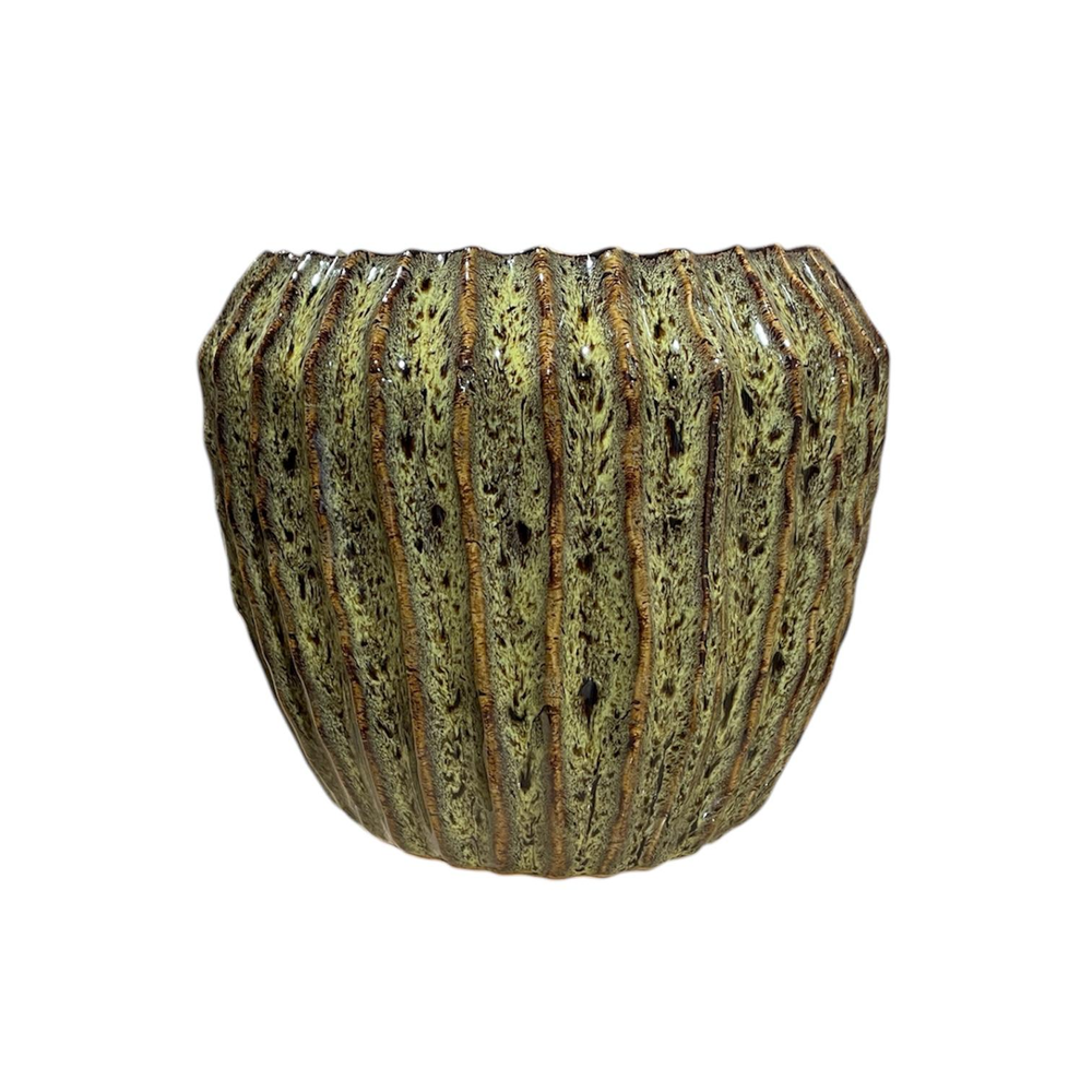 Cone Pot Lemon Ceramic.