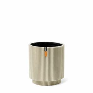 Vase Cylinder Groove Indoor ivory