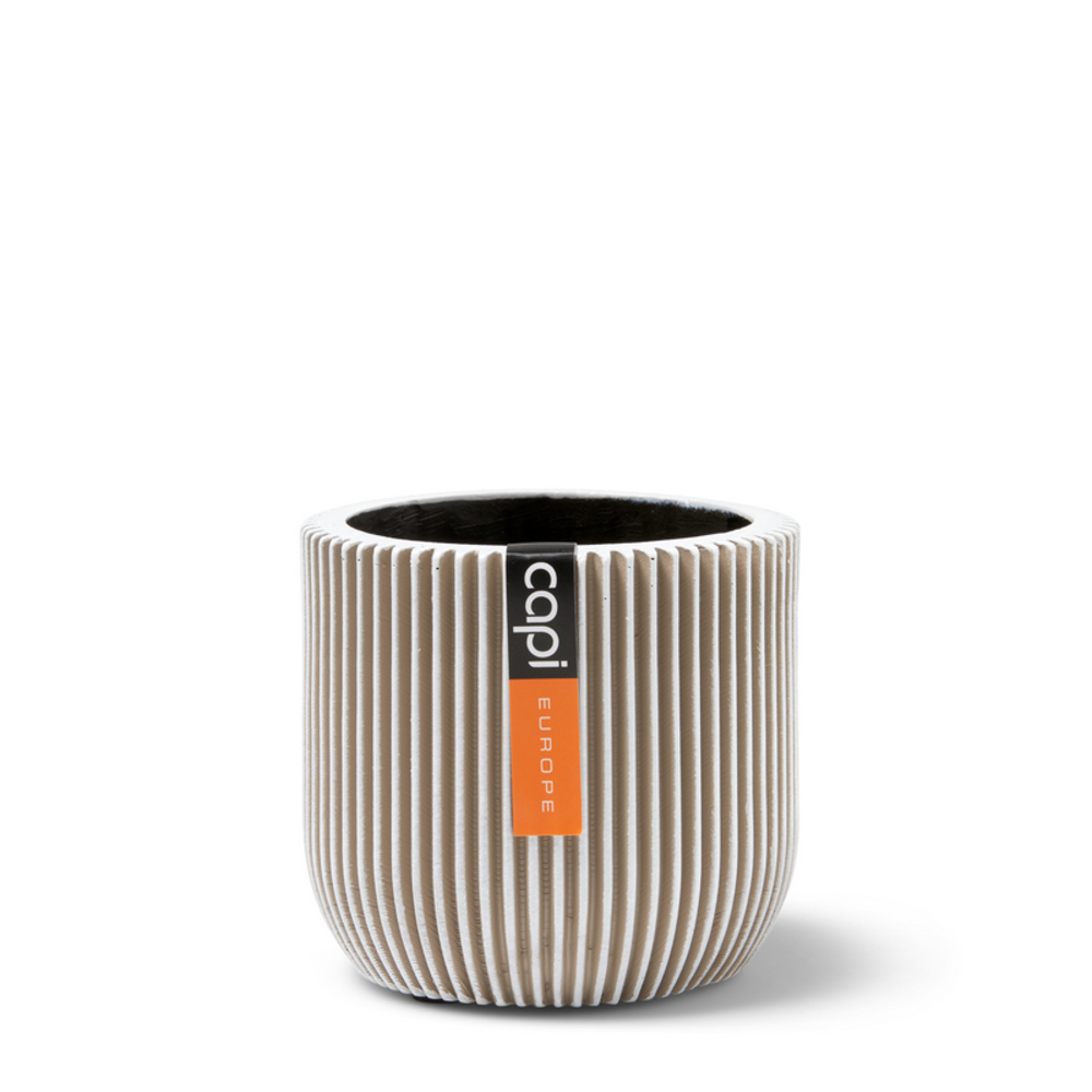 Planter ball Groove Indoor ivory.