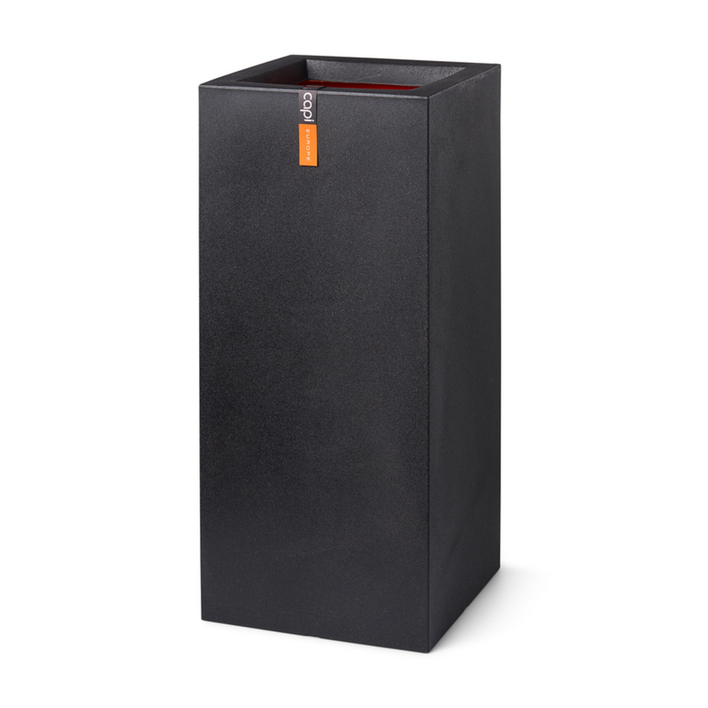 Planter Rectangle Smooth Black.