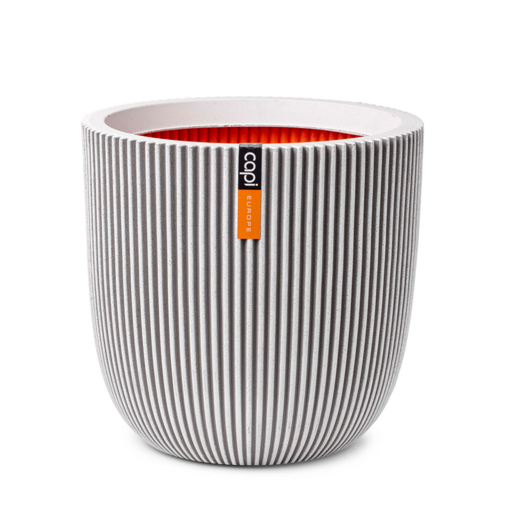 Planter Ball Groove Ivory.