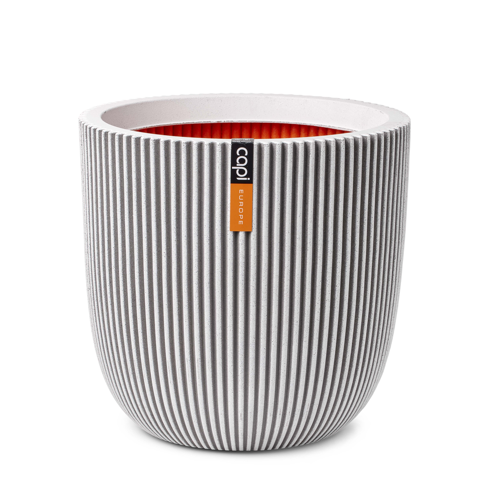 Planter ball Groove Ivory.