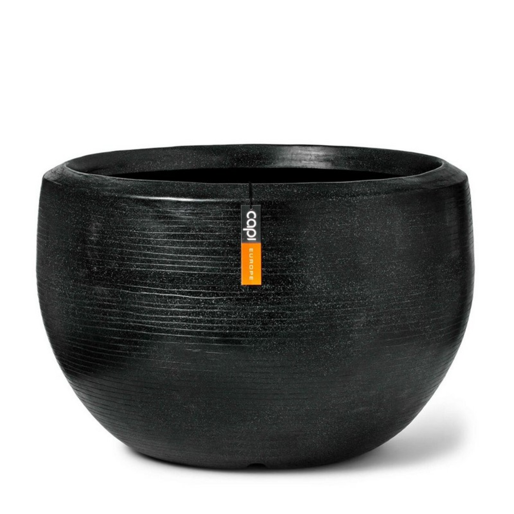 Vase Ball Arc Granite Black.