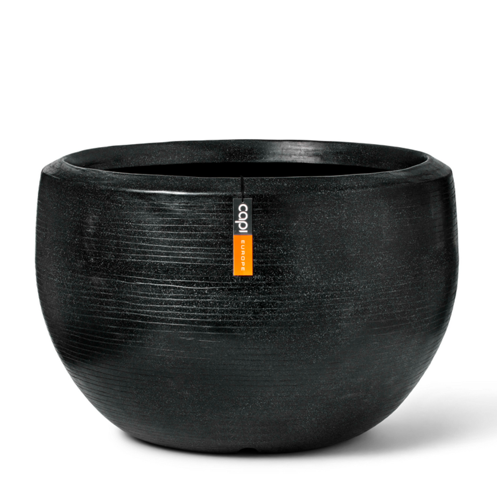 Vase Ball Arc Granite Black.