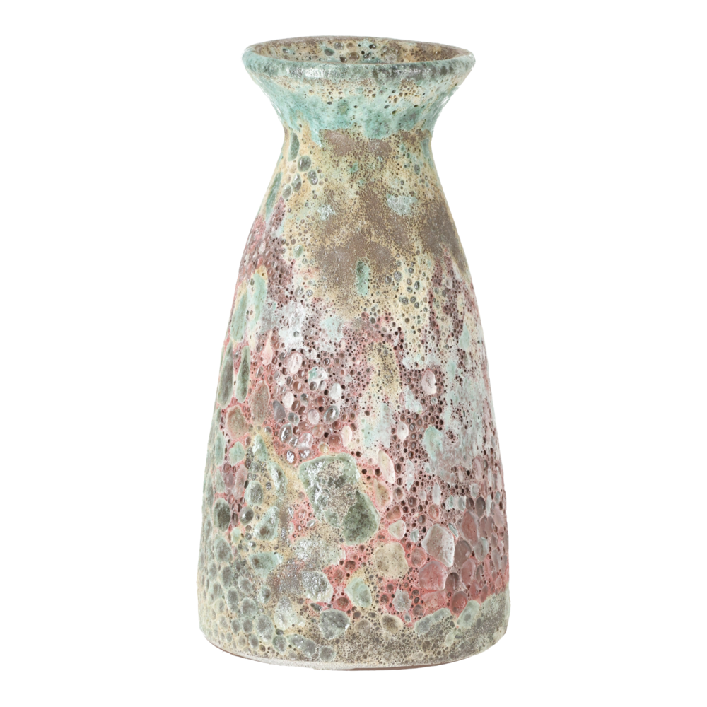 Vase Lava High Green Lava.