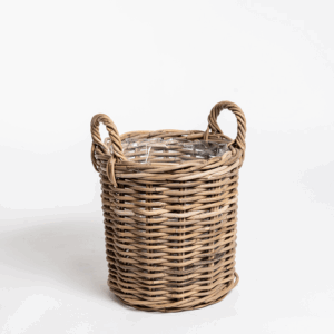 Logbasket Round Rattan Single.