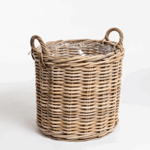 Logbasket Round Rattan Single.