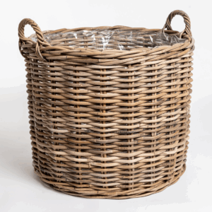 Logbasket Round Rattan Single.