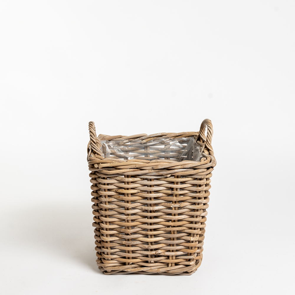 Logbasket Square Rattan Single.