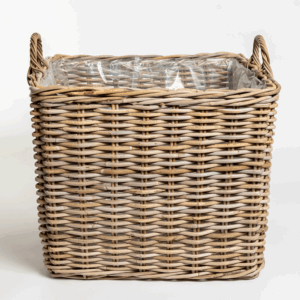 Logbasket Square Rattan Single.