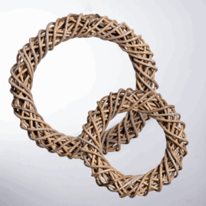 Rattan Deko Krans set 2.