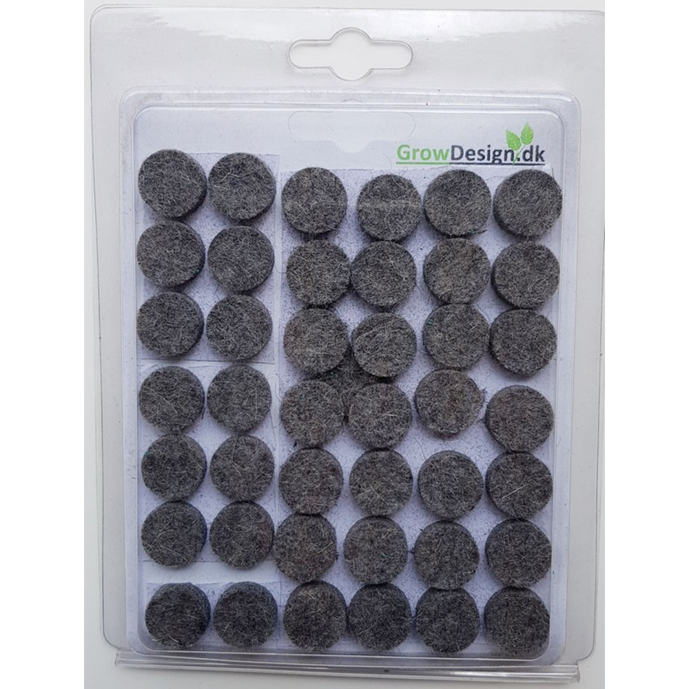 Filtdupper/Felt Ø15H7mm (42 Stk. Blisterpk.).