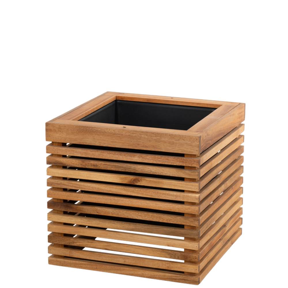 Acacia Wood Low Incl. Plastic Insert.