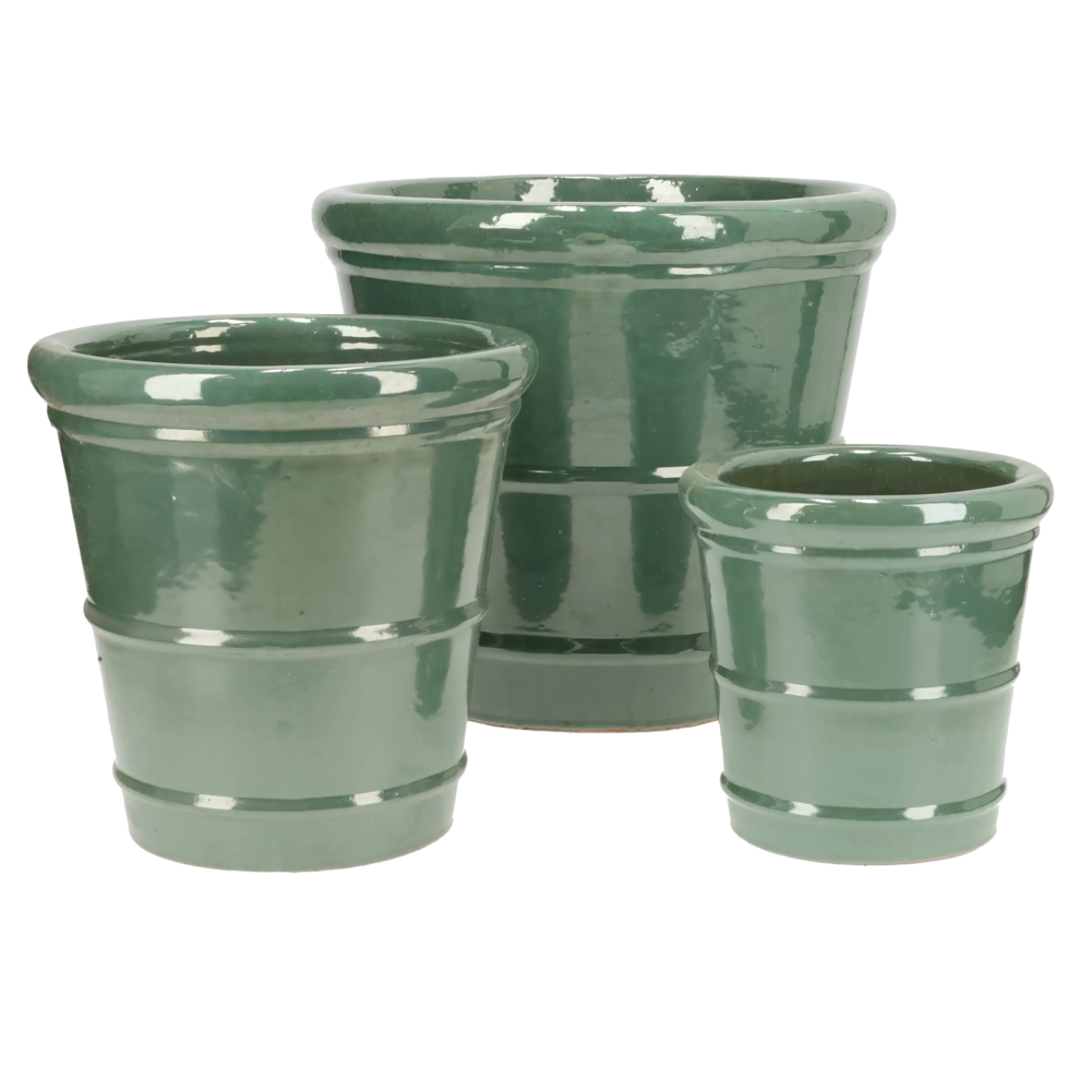 Conical Ring Glazed Ceramic set 3.