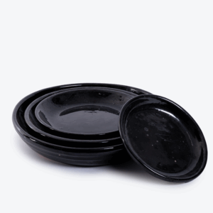 Saucer / Underfad Black Set 4.