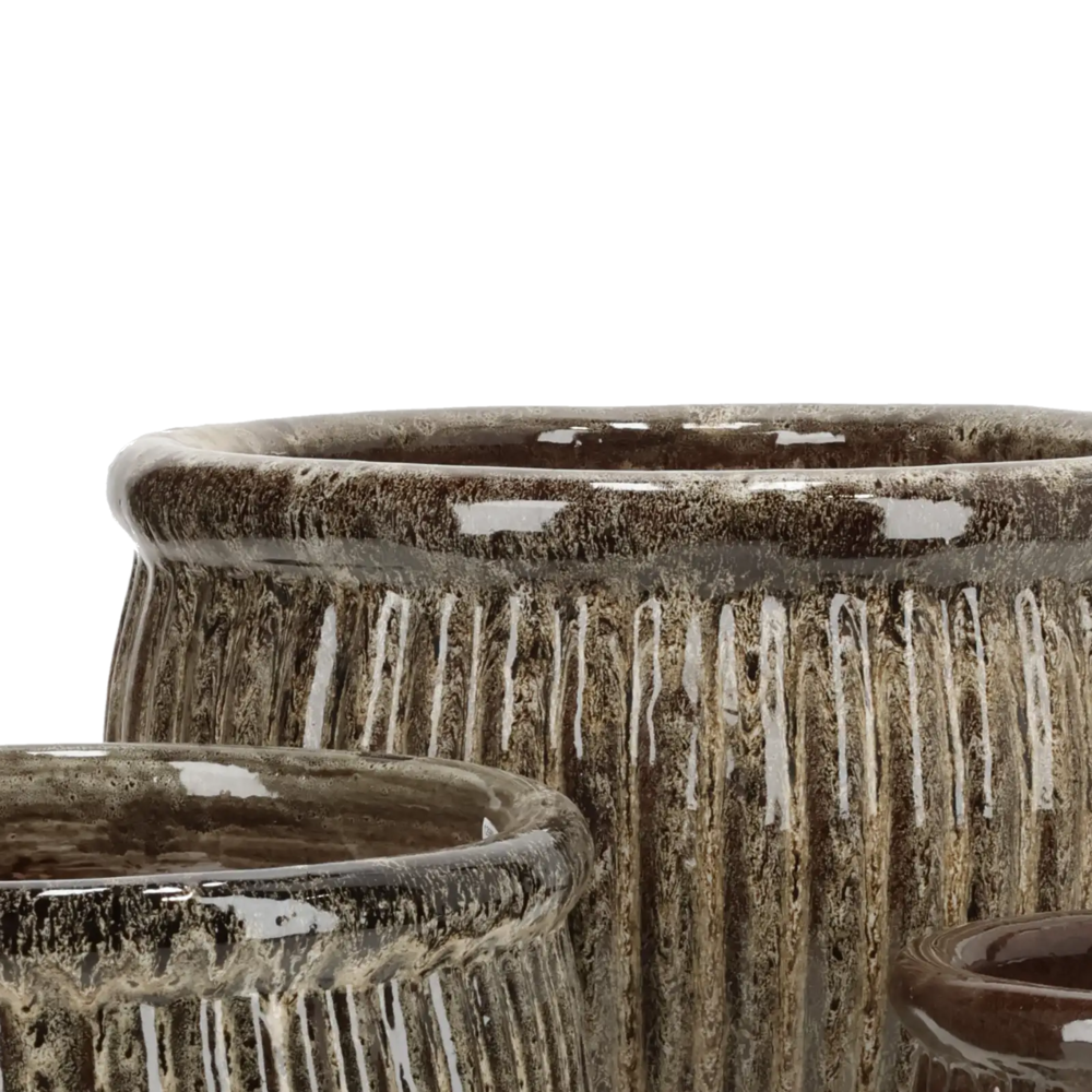 Closeup af Delta Melon Glazed Set 3.