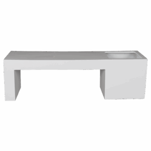 Bænk Blank m/integr.plantekrukke .