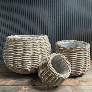 Basket Bowl Rattan S/3.