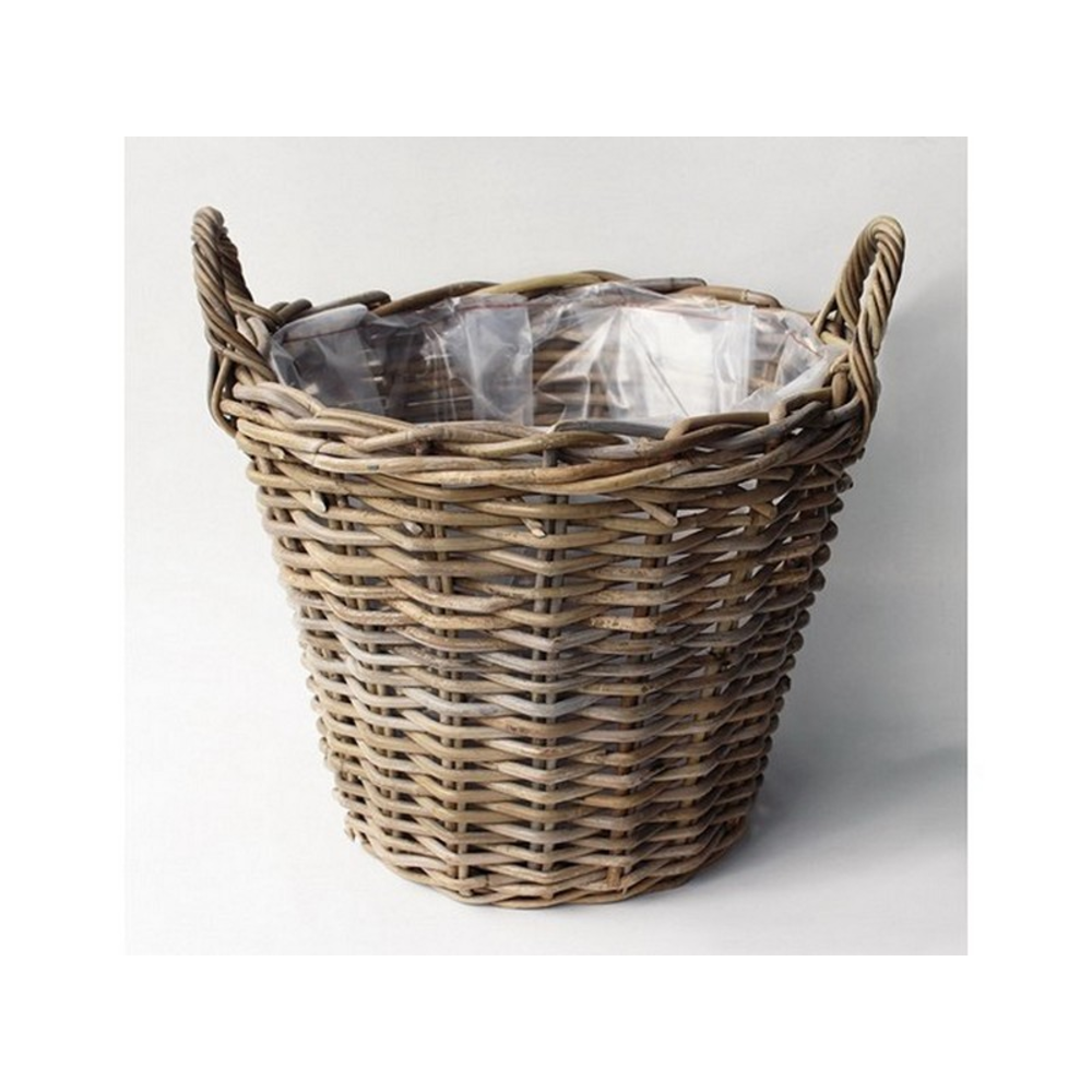 Planter Round Rattan incl plastic lining Ø35.