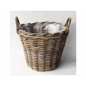 Planter Round Rattan incl plastic lining Ø40.