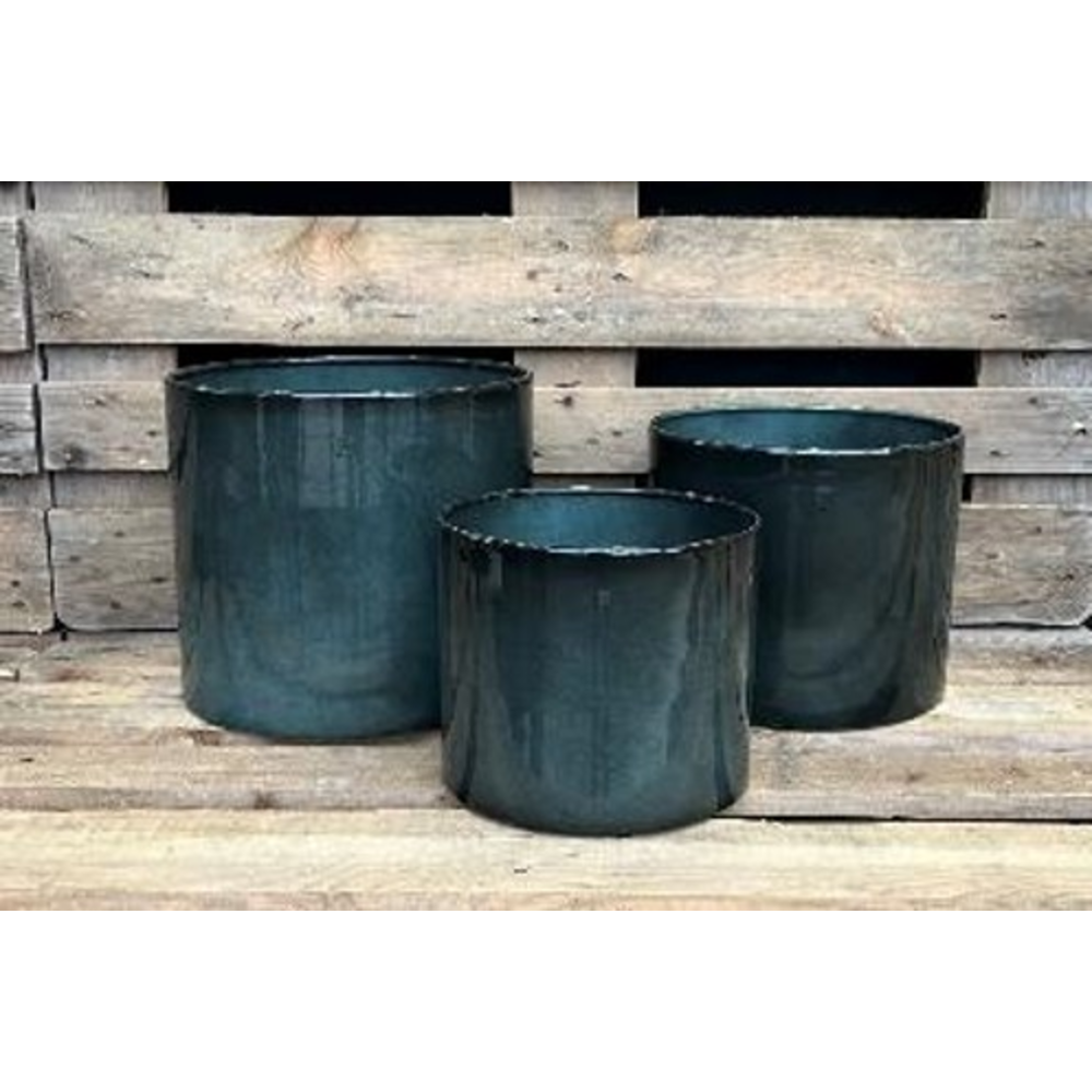 Pot Göta Cylinder w saucer.