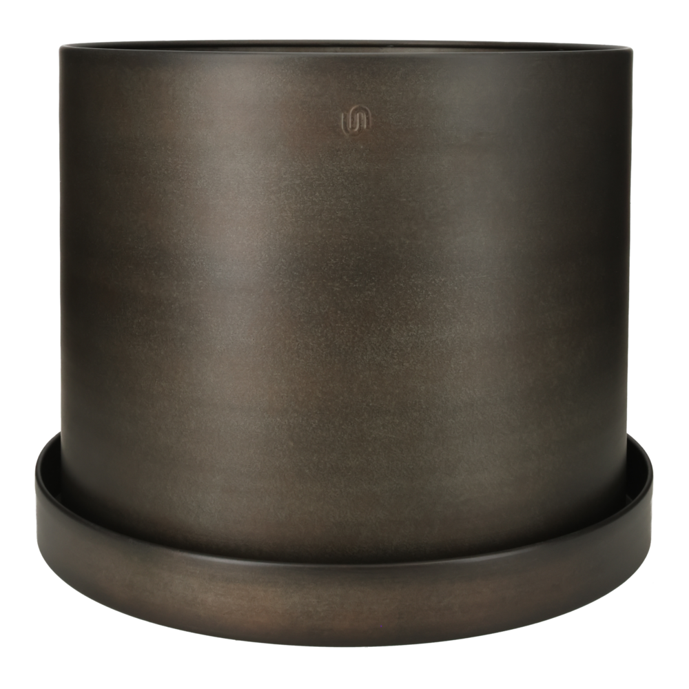 Pot Göta Cylinder w saucer.