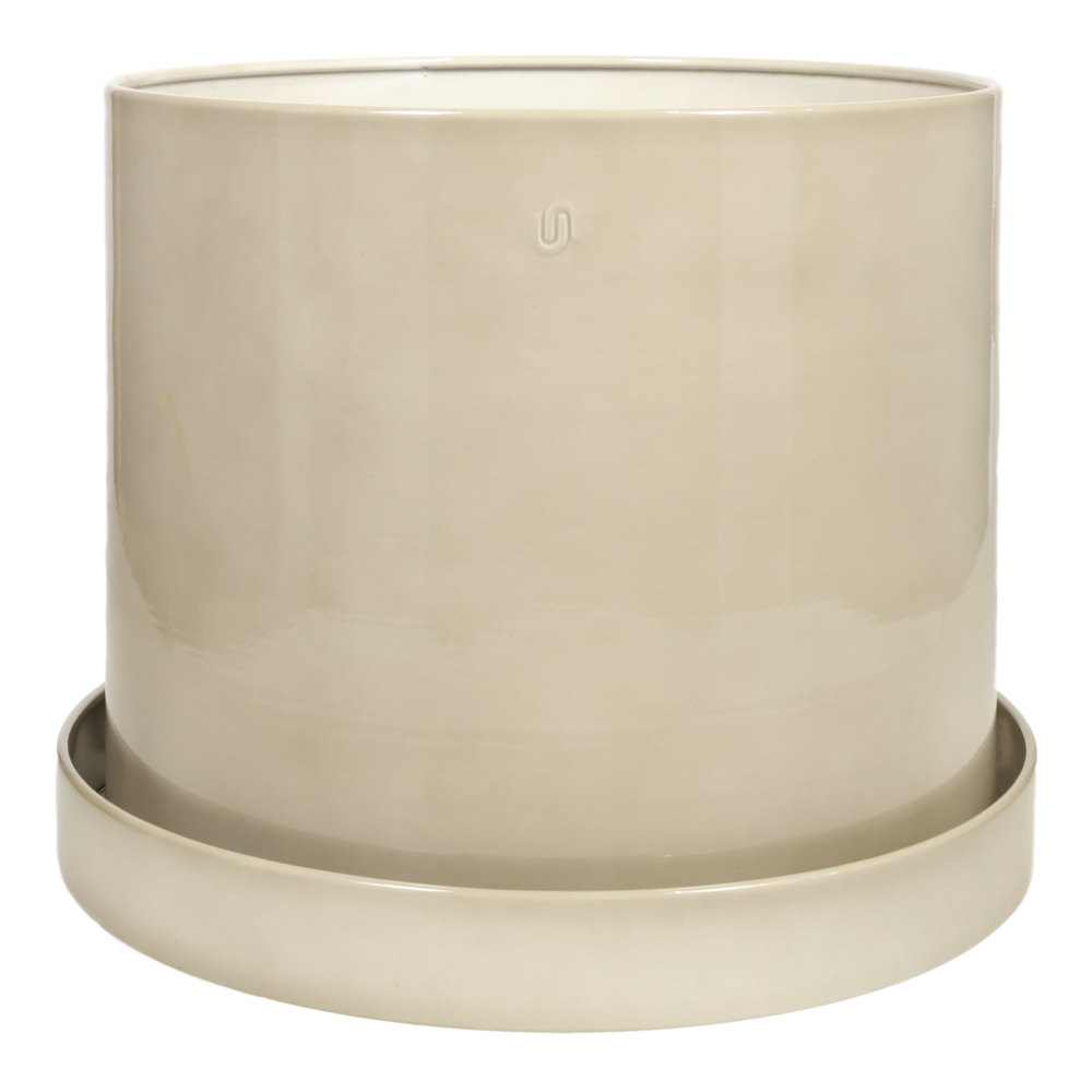 Pot Göta Cylinder w saucer.
