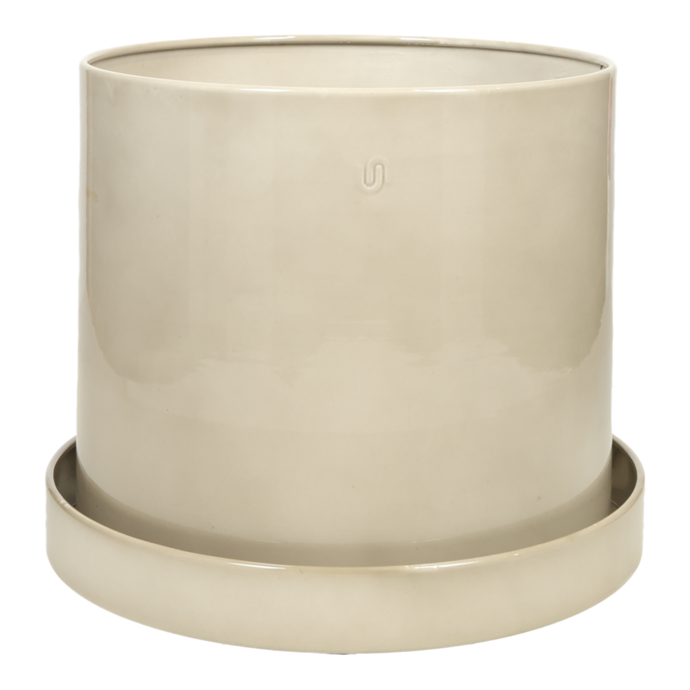 Pot Göta Cylinder w saucer.