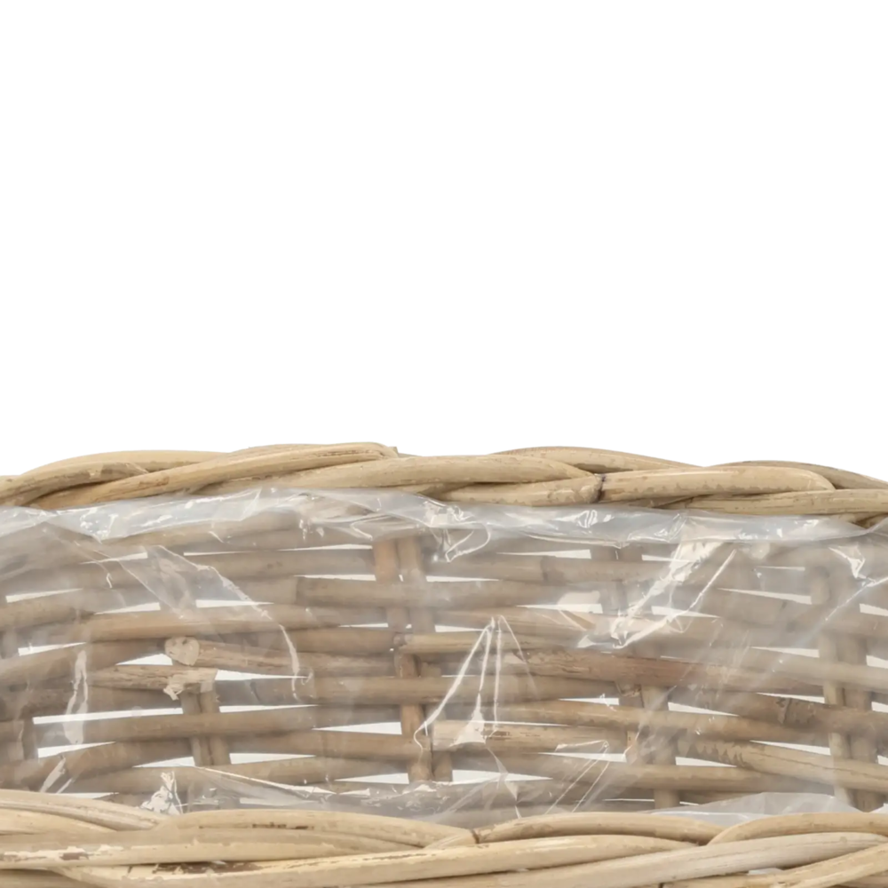 Closeup af Cylinder Rattan Basket Single.