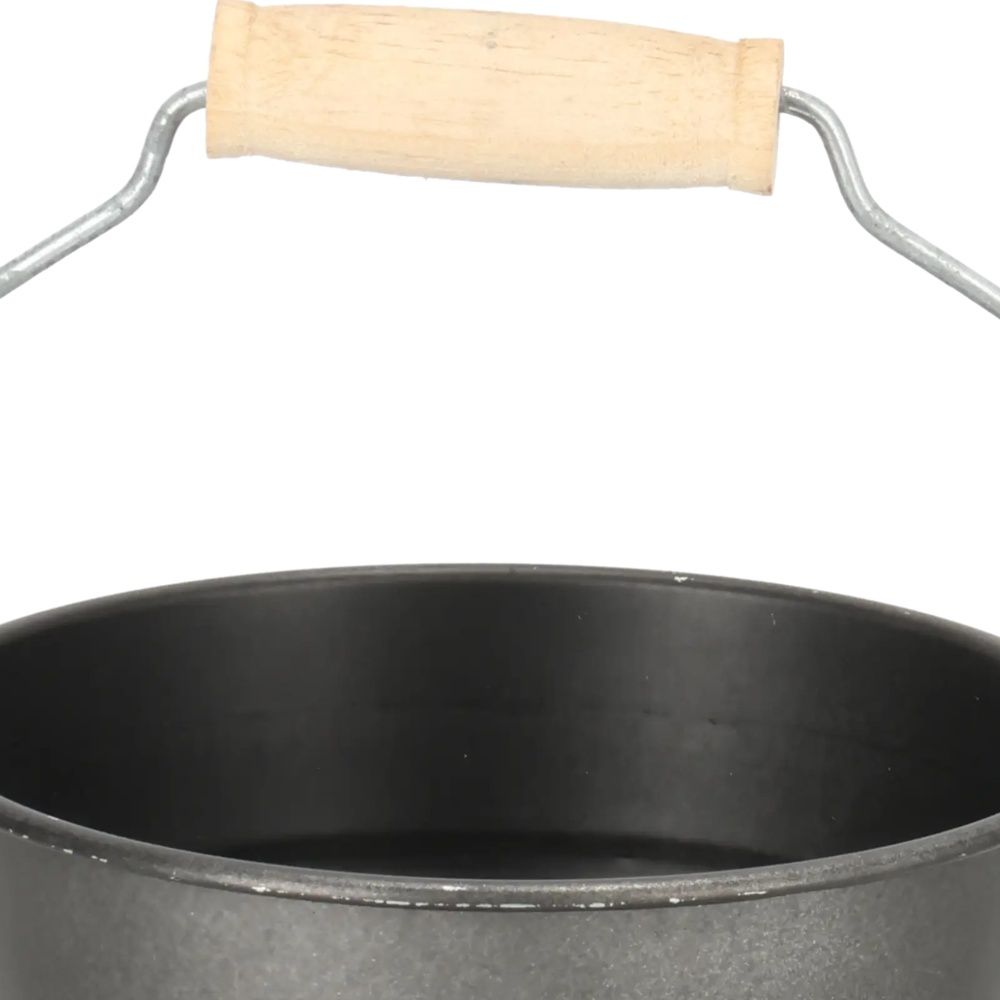 Closeup af Zink Vintage Bucket Black 1L..