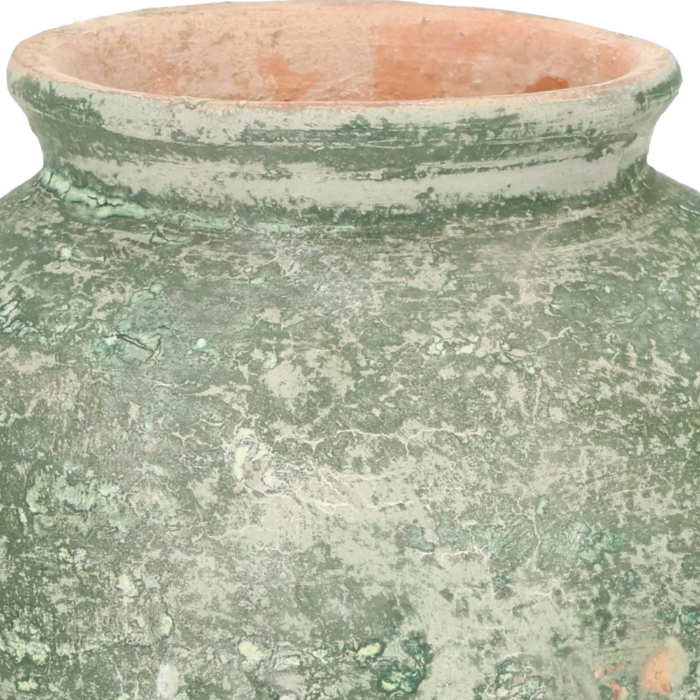 Closeup af Antique Vase Small green.